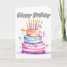 Yummy Happy Birthday Party Cake