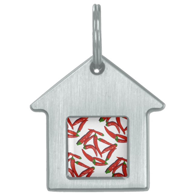 Yummy Hot Red Chili Paprikaschoten Pepper Pattern Tiermarke (Vorderseite)