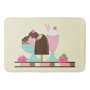 Yummy Ice Cream Desserts Badematte