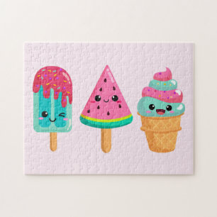 Yummy Ice Cream Trio Summer Vibe Puzzle