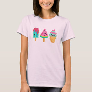 Yummy Ice Cream Trio Summer Vibe T-Shirt