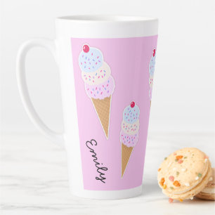 Yummy Icecream Cone Personalisierte Latte Tasse