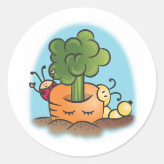 Yummy in meinem Bauch! Bon Runder Aufkleber