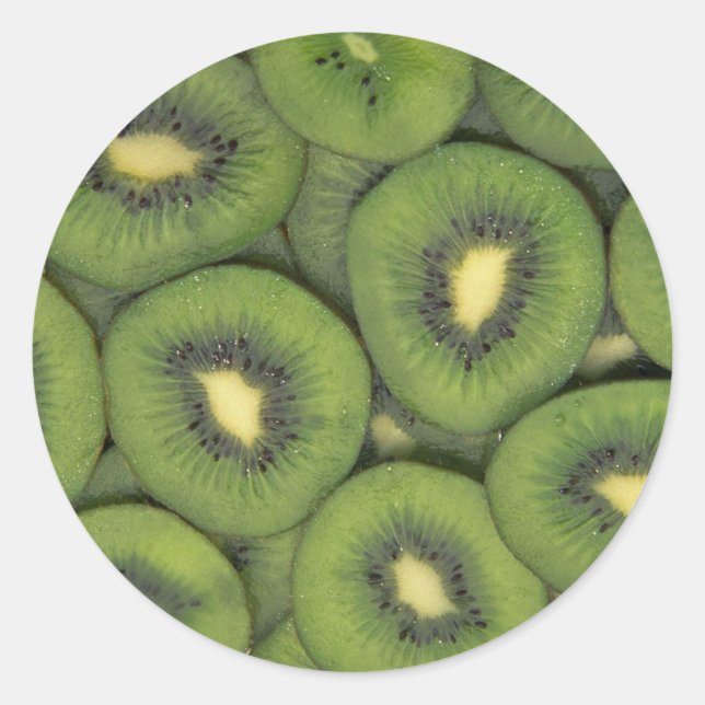 Yummy Kiwi frui Runder Aufkleber (Vorderseite)