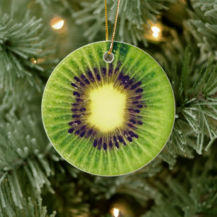 Yummy Kiwi Fruit Green 4Stephanie Keramik Ornament