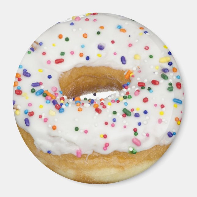Yummy Mattiert Sprinkles Donut Fun Food Magnet (Vorne)