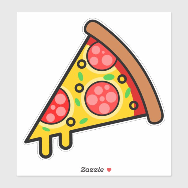 Yummy Pizza Slice Aufkleber (Blatt)