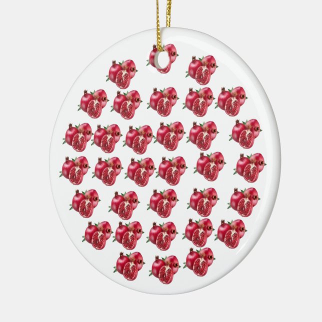 Yummy Pomegranate, Rundschmuck Keramik Ornament (Links)