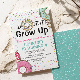 Yummy Scrummy 'Donut Grow Up' Kindergeburtstag Einladung
