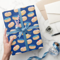 Yummy Sufganiyot Jelly Donuts Hanukkah Pattern