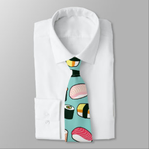 Yummy Sushi Fun Illustriertes Muster Krawatte