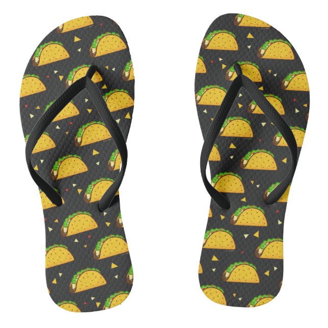 Yummy Taco Pattern Flip Flops (Fußbett)