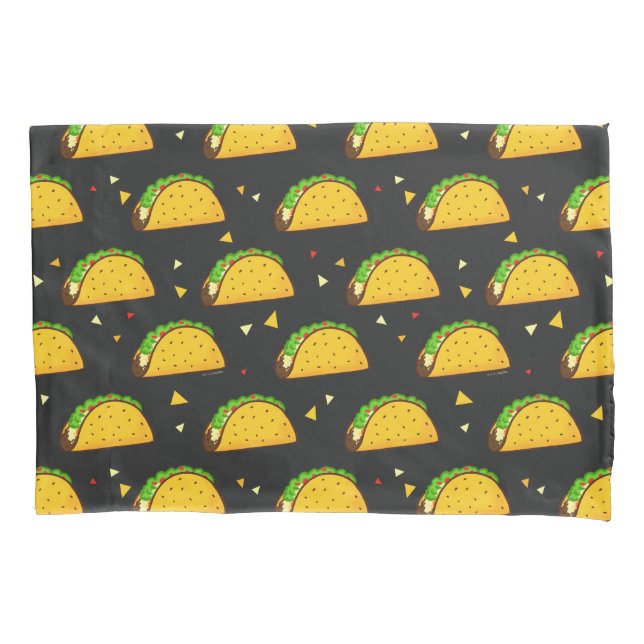 Yummy Taco Pattern Kissenbezug (Vorderseite)