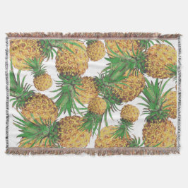 Yummy Tropical Panapse Pattern Throw Blanket Decke