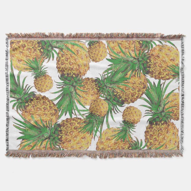 Yummy Tropical Panapse Pattern Throw Blanket Decke (Vorderseite)