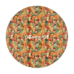 Yummy Watercolor Gummibärmuster Schneidebrett