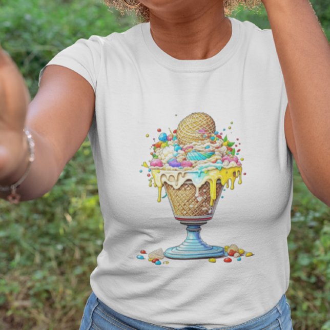 Yummy Whimsical Ice Cream Sundae T-Shirt (Von Creator hochgeladen)