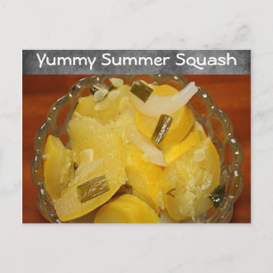 Yummy Yellow Squash Rezept Postkarte