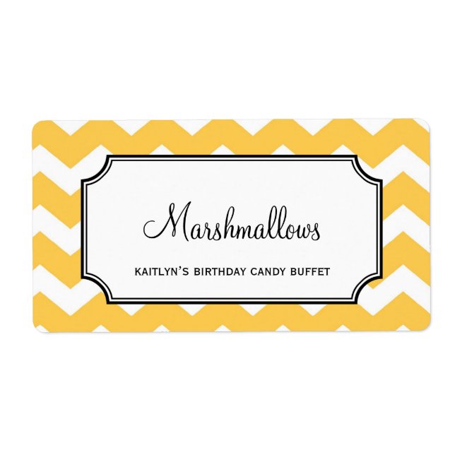 Yummy Zickzack, gelbe Süßigkeiten Büffet Schüttgut (Vorne)