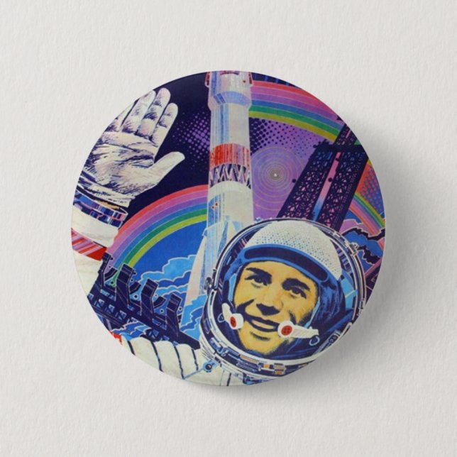 Yuri Gagarin cosmonaute Knopf Button (Vorderseite)