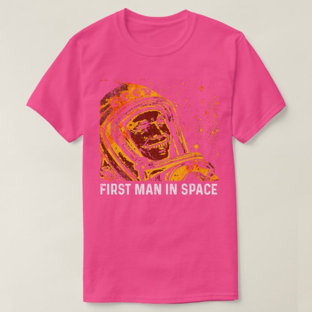 Yuri Gagarin erster Mann im Weltraum 1 T-Shirt (Design vorne)