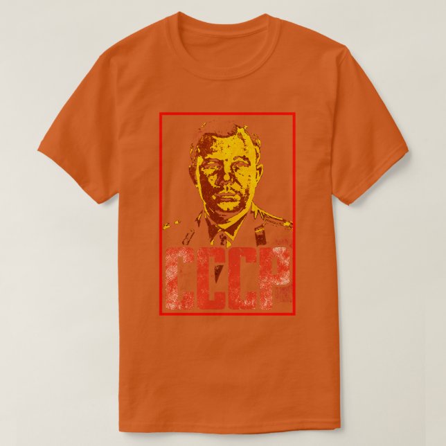 Yuri Gagarin ist der Erste in Raum 4 T-Shirt (Design vorne)