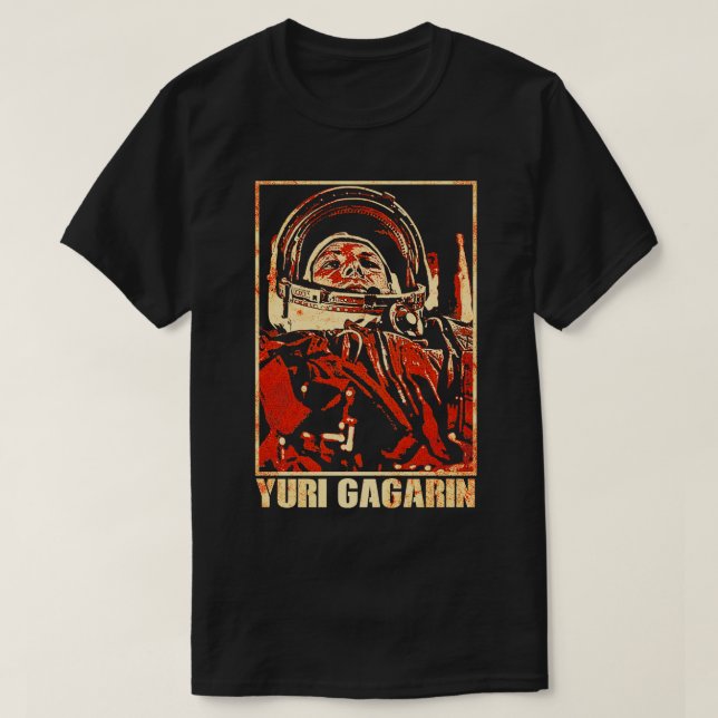 Yuri Gagarin Sowjetaut Kosmonaut Astronaut 2 T-Shirt (Design vorne)