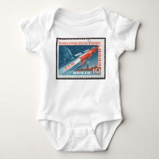 Yuri Gagarin Vostok 1 ist der erste Mann im Weltra Baby Strampler