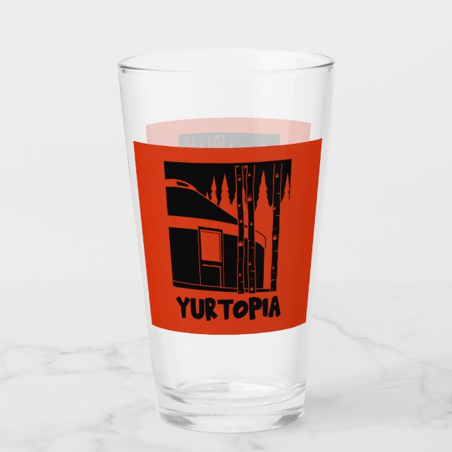 Yurt Life Geschenke Glas (Vorderseite)
