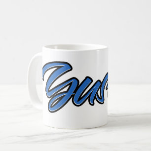 Yusuf Vorname Name blue Tasse Kaffeetasse