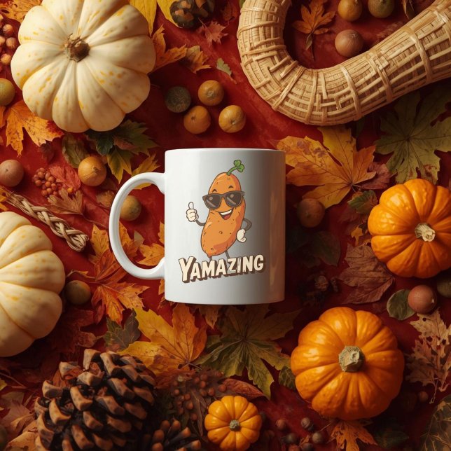 Yverblüffend - Funny Sweet Potato Erntedank Puff Kaffeetasse (Von Creator hochgeladen)