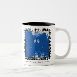 yves klein glückliche Gesichts-Tasse Zweifarbige Tasse