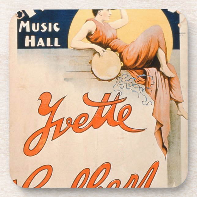 'Yvette Guilbert (c.1869-1944) bei Koster und bei Untersetzer (Vorderseite)