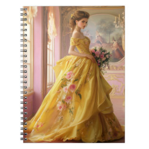 Yvette in Yellow Spiral Notebook Notizblock