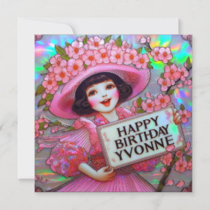 YVONNE ~ Königin der Blüte ~ Flachkarte