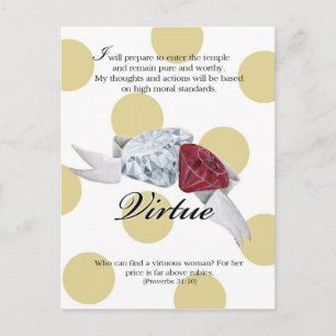 YW Value Card - VIRTUE Postkarte