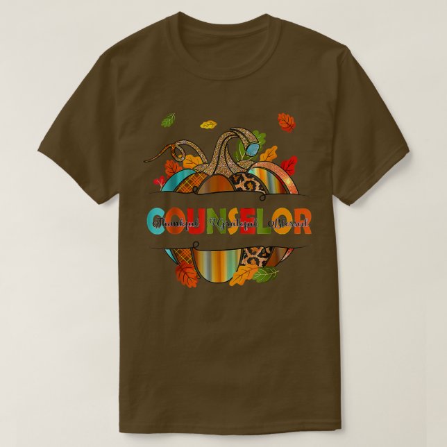YynA Leopard Herbst Erntedank Counselor Sc T-Shirt (Design vorne)