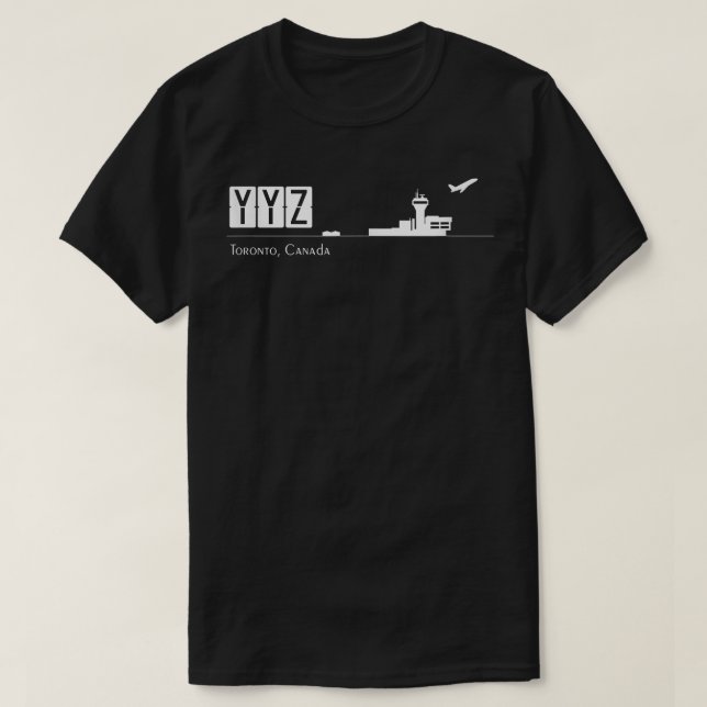 YYZ Airport Code für Toronto Kanada T-Shirt (Design vorne)
