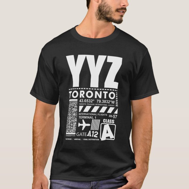 YYZ Toronto Pearson International Airport T-Shirt (Vorderseite)