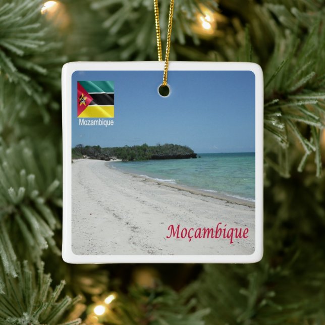 Z004 MOSAMBIQUE, Strand, Afrika, Keramikornament (Baum)