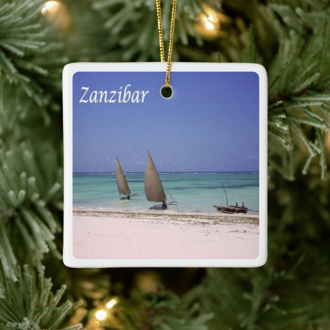 Z015 ZANZIBAR, Tansania, Afrika, Keramikornament (Baum)