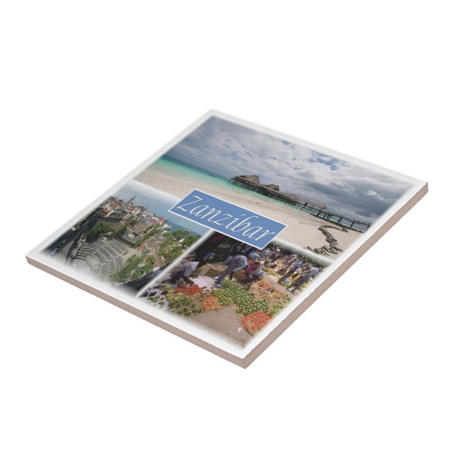 Z017 ZANZIBAR, Mosaik, Tansania, Afrika, Fliese (Seite)