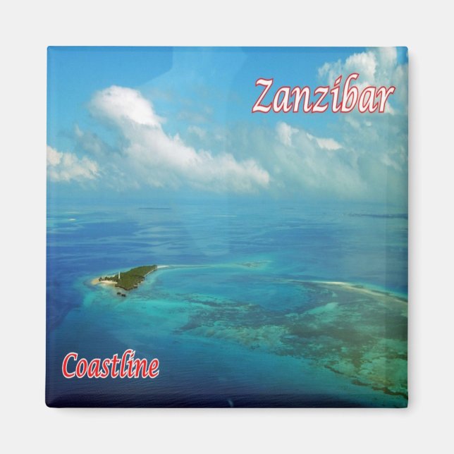 Z018 ZANZIBAR, Küste, Tansania, Afrika, Kühlschran Magnet (Vorne)