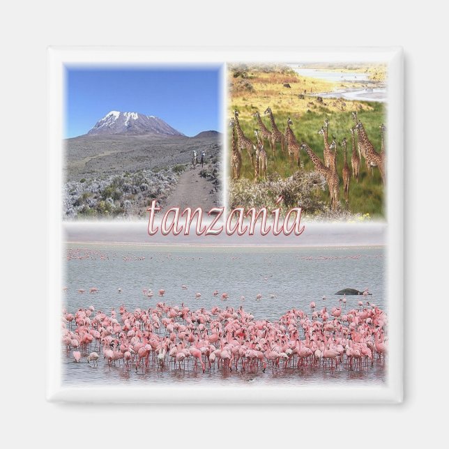 Z019 TANZANIA, Mosaik, Afrika, Kühlschrank Magnet (Vorne)