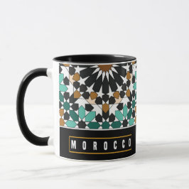 Z10-Morocco-themed souvenir mug with a geometric d Tasse