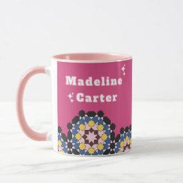 Z9-Rose & Geometrische Eleganz Tasse