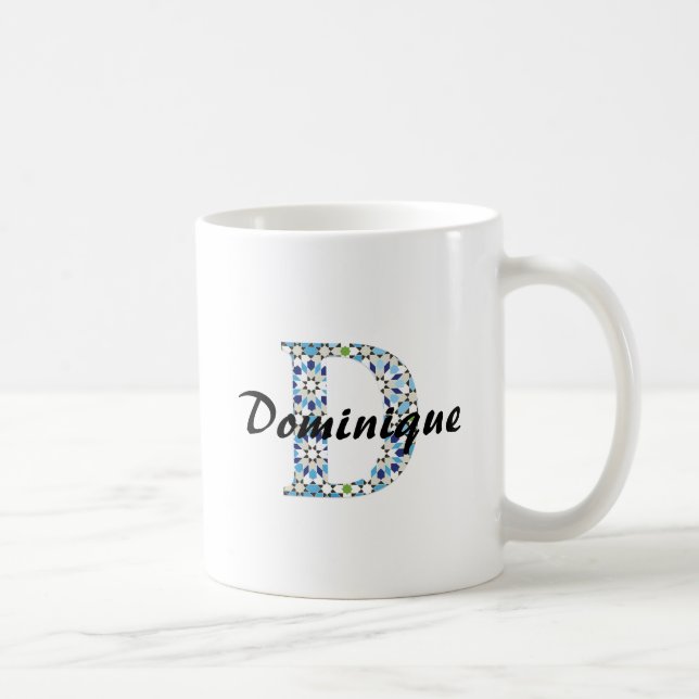 Z-7 Geometrischer Buchstabe D Becher Kaffeetasse (Rechts)