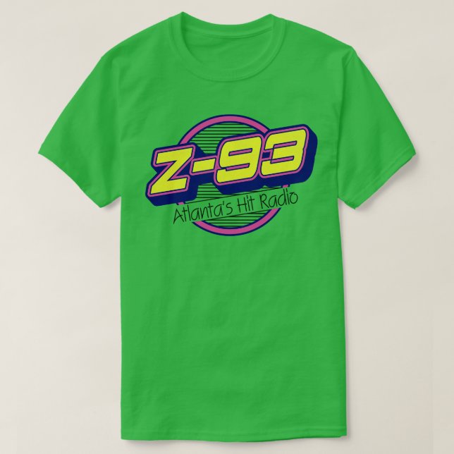 Z 93 Atlanta trifft Retro Defunkt Radio Station T-Shirt (Design vorne)