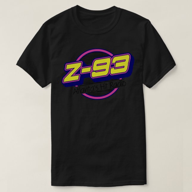 Z 93 Atlanta trifft Retro Defunkt Radio Station T-Shirt (Design vorne)