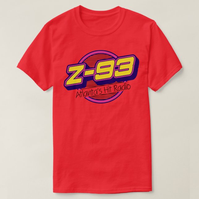 Z 93 Atlanta trifft Retro Defunkt Radio Station T-Shirt (Design vorne)